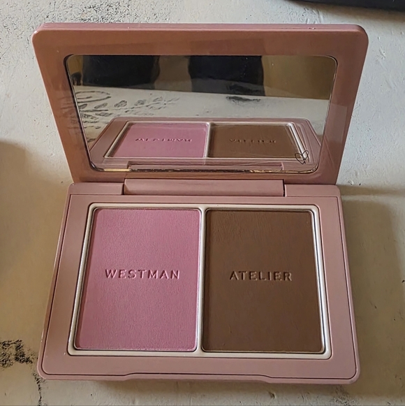 Westman Atelier Baby Cheeks+Face Trace Sculpting Powder Duo Tulle/Truffle NEW